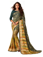 Multi-Colour Georgette Fancy Designer Saree Sari
