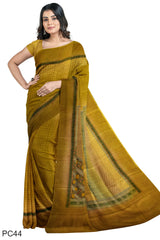 Multicolour Designer Wedding Partywear Pure Crepe Printed Hand Embroidery Work Bridal Saree Sari With Blouse Piece PC44