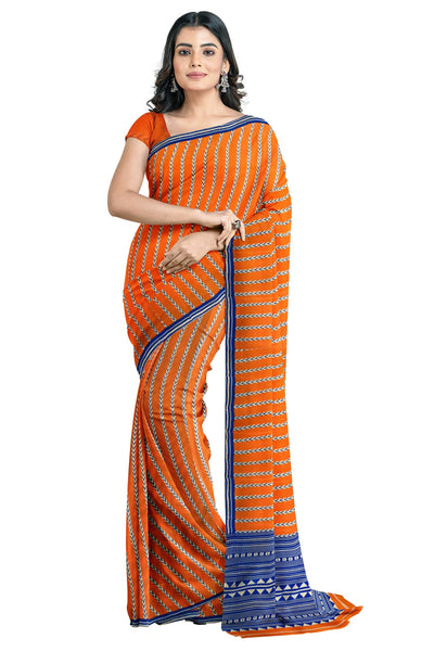 Multicolour Designer Wedding Partywear Pure Crepe Printed Hand Embroidery Work Bridal Saree Sari With Blouse Piece PC5