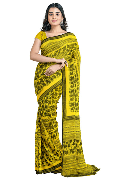 Multicolour Designer Wedding Partywear Pure Crepe Printed Hand Embroidery Work Bridal Saree Sari With Blouse Piece PC64