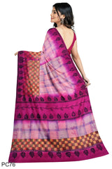 Multicolour Designer Wedding Partywear Pure Crepe Printed Hand Embroidery Work Bridal Saree Sari With Blouse Piece PC75