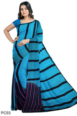 Multicolour Designer Wedding Partywear Pure Crepe Printed Hand Embroidery Work Bridal Saree Sari With Blouse Piece PC93