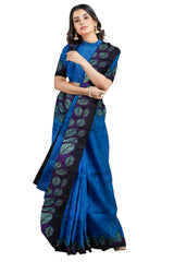 Multicolour Designer Wedding Partywear Pure Silk Printed Hand Embroidery Work Bridal Saree Sari With Blouse Piece PS5