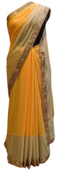 Yellow Designer Georgette (Viscos) Saree