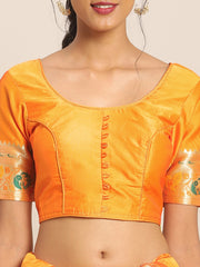 Yellow Jacquard Silk Heavy Work Designer Banarasi Saree Sari