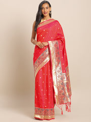Light Pink Jacquard Silk Heavy Work Designer Banarasi Saree Sari