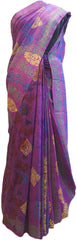 Multicolor Designer Wedding Partywear Pure Crepe Hand Brush Reprinted Kolkata Saree Sari RP07
