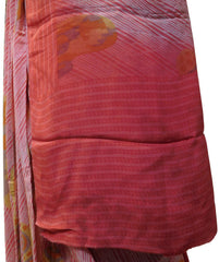 Multicolor Designer Wedding Partywear Pure Crepe Hand Brush Reprinted Kolkata Saree Sari RP08
