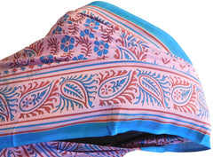 Multicolor Designer Wedding Partywear Pure Crepe Hand Brush Reprinted Kolkata Saree Sari RP101