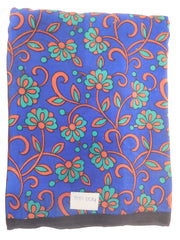 Multicolor Designer Wedding Partywear Pure Crepe Hand Brush Reprinted Kolkata Saree Sari RP104