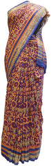 Multicolor Designer Wedding Partywear Pure Crepe Hand Brush Reprinted Kolkata Saree Sari RP108