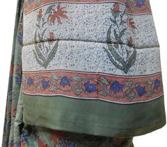 Multicolor Designer Wedding Partywear Pure Crepe Hand Brush Reprinted Kolkata Saree Sari RP10