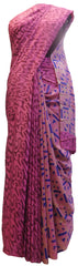 Multicolor Designer Wedding Partywear Pure Crepe Hand Brush Reprinted Kolkata Saree Sari RP117