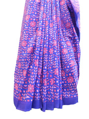 Multicolor Designer Wedding Partywear Pure Crepe Hand Brush Reprinted Kolkata Saree Sari RP120