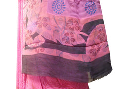 Multicolor Designer Wedding Partywear Pure Crepe Hand Brush Reprinted Kolkata Saree Sari RP123