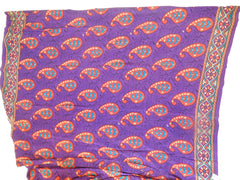 Multicolor Designer Wedding Partywear Pure Crepe Hand Brush Reprinted Kolkata Saree Sari RP128