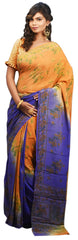 Multicolor Designer Wedding Partywear Pure Crepe Hand Brush Reprinted Kolkata Saree Sari RP132