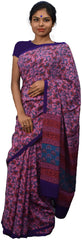Multicolor Designer Wedding Partywear Pure Crepe Hand Brush Reprinted Kolkata Saree Sari RP137