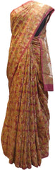 Multicolor Designer Wedding Partywear Pure Crepe Hand Brush Reprinted Kolkata Saree Sari RP13