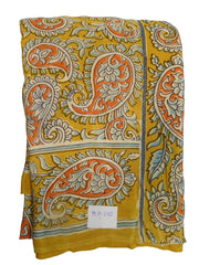 Multicolor Designer Wedding Partywear Pure Crepe Hand Brush Reprinted Kolkata Saree Sari RP142