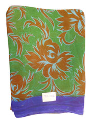 Multicolor Designer Wedding Partywear Pure Crepe Hand Brush Reprinted Kolkata Saree Sari RP145