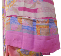 Multicolor Designer Wedding Partywear Pure Crepe Hand Brush Reprinted Kolkata Saree Sari RP14