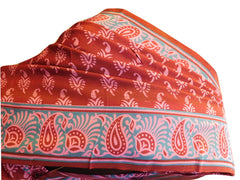 Multicolor Designer Wedding Partywear Pure Crepe Hand Brush Reprinted Kolkata Saree Sari RP150