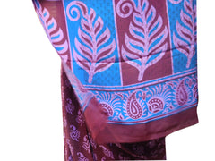 Multicolor Designer Wedding Partywear Pure Crepe Hand Brush Reprinted Kolkata Saree Sari RP150