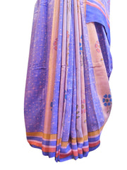Multicolor Designer Wedding Partywear Pure Crepe Hand Brush Reprinted Kolkata Saree Sari RP153
