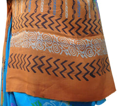 Multicolor Designer Wedding Partywear Pure Crepe Hand Brush Reprinted Kolkata Saree Sari RP18