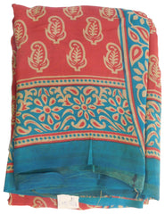 Multicolor Designer Wedding Partywear Pure Crepe Hand Brush Reprinted Kolkata Saree Sari RP204