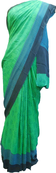 Multicolor Designer Wedding Partywear Pure Crepe Hand Brush Reprinted Kolkata Saree Sari RP253