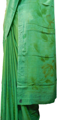 Multicolor Designer Wedding Partywear Pure Crepe Hand Brush Reprinted Kolkata Saree Sari RP255