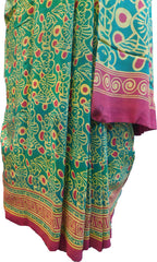 Multicolor Designer Wedding Partywear Pure Crepe Hand Brush Reprinted Kolkata Saree Sari With Blouse Piece  RP276