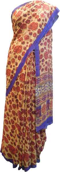 Multicolor Designer Wedding Partywear Pure Crepe Hand Brush Reprinted Kolkata Saree Sari With Blouse Piece  RP277