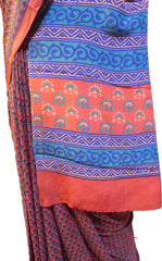 Multicolor Designer Wedding Partywear Pure Crepe Hand Brush Reprinted Kolkata Saree Sari With Blouse Piece  RP279