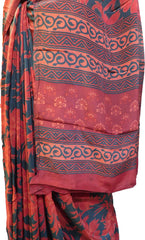 Multicolor Designer Wedding Partywear Pure Crepe Hand Brush Reprinted Kolkata Saree Sari With Blouse Piece  RP280