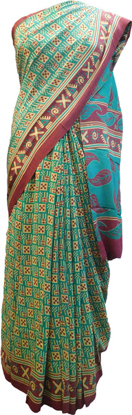 Multicolor Designer Wedding Partywear Pure Crepe Hand Brush Reprinted Kolkata Saree Sari With Blouse Piece  RP284