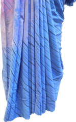 Multicolor Designer Wedding Partywear Pure Crepe Hand Brush Reprinted Kolkata Saree Sari With Blouse Piece RP291