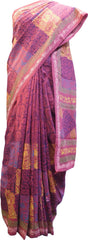 SMSAREE Multi Color Designer Wedding Partywear Pure Crepe Hand Brush Print Highlighted With Thread Hand Embroidery Work Bridal Saree Sari With Blouse Piece RP295