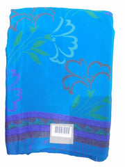SMSAREE Multi Color Designer Wedding Partywear Pure Crepe Hand Brush Print Hand Embroidery Work Bridal Saree Sari With Blouse Piece RP344