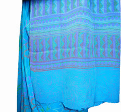 SMSAREE Multi Color Designer Wedding Partywear Pure Crepe Hand Brush Print Hand Embroidery Work Bridal Saree Sari With Blouse Piece RP344