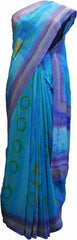 SMSAREE Multi Color Designer Wedding Partywear Pure Crepe Hand Brush Print Hand Embroidery Work Bridal Saree Sari With Blouse Piece RP348