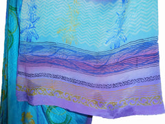 SMSAREE Multi Color Designer Wedding Partywear Pure Crepe Hand Brush Print Hand Embroidery Work Bridal Saree Sari With Blouse Piece RP348