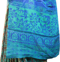 SMSAREE Multi Color Designer Wedding Partywear Pure Crepe Hand Brush Print Hand Embroidery Work Bridal Saree Sari With Blouse Piece RP430