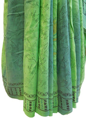 Multicolor Designer Wedding Partywear Pure Crepe Hand Brush Reprinted Kolkata Saree Sari RP68