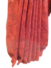Multicolor Designer Wedding Partywear Pure Crepe Hand Brush Reprinted Kolkata Saree Sari RP70