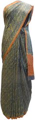 Multicolor Designer Wedding Partywear Pure Crepe Hand Brush Reprinted Kolkata Saree Sari RP72