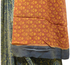 Multicolor Designer Wedding Partywear Pure Crepe Hand Brush Reprinted Kolkata Saree Sari RP72