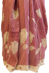 Multicolor Designer Wedding Partywear Pure Crepe Hand Brush Reprinted Kolkata Saree Sari RP81